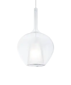 Ideal Lux Kalique SP1-1 d28 Transparent-Κρεμαστό Φωτιστικό Ø28 με Glass & 1xE27