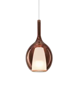 Ideal Lux Kalique SP1‑2 d18 Copper-Κρεμαστό Φωτιστικό Ø18 με Blown Glass & 1xE27
