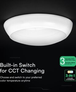 Πλαφονιέρα LED Στρογγυλή Φ320 Λευκή V-TAC CREE Chip 8W/16W/20W CCT 2700lm IP65 V-TAC – 801-24-6