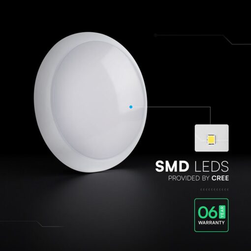 Πλαφονιέρα LED Στρογγυλή Φ320 Λευκή V-TAC CREE Chip 8W/16W/20W CCT 2700lm IP65 V-TAC – 801-24-6
