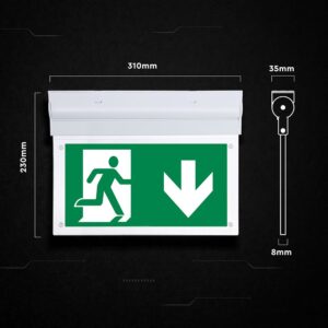 Φωτιστικό Ασφαλείας 2W LED Exit 3Hrs Cree CHIP Ψυχρό Λευκό 6000K V-TAC – 836-6