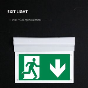 Φωτιστικό Ασφαλείας 2W LED Exit 3Hrs Cree CHIP Ψυχρό Λευκό 6000K V-TAC – 836-6