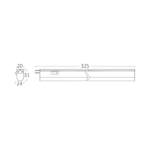 Φωτιστικό Led T5 4w 3000k 0.30cm Λευκό Braytron – BN11-00400