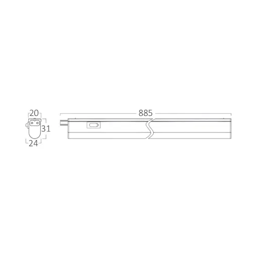 BRY-LEDLINE-11W-SQR-WHT-4000K-LED WALL LIGHT Braytron – BN11-01110