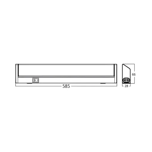 BRY-MIRRORA-12W-0.6MT-SLV-6500K-MIRROR LIGHT Braytron – BN12-00633