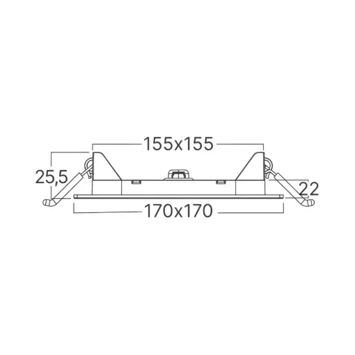 BRY-SMD-CSP-12W-SQR-6INC-WHT-6500K-LED PANEL Braytron – BP02-61230