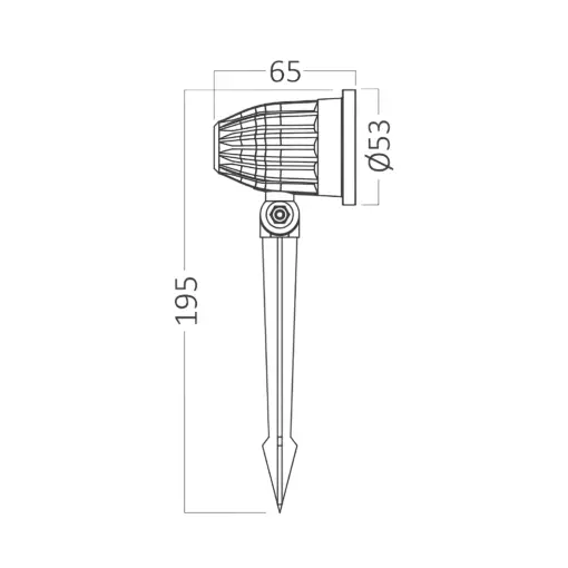 Φωτιστικό Καρφί Κήπου LED 7W 700lm 3000K Θερμό Λευκό IP65 Μαύρο Braytron BT25-00201