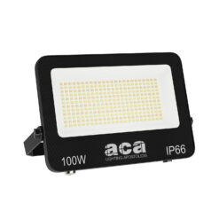 LED Προβολέας 100W ACA Μαύρος 120° 10.000lm Αδιάβροχος IP66 3000/4000/6000K CCT – N100CCT
