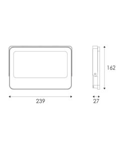 LED Προβολέας 100W ACA Μαύρος 120° 10.000lm Αδιάβροχος IP66 3000/4000/6000K CCT – N100CCT