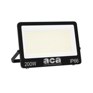 LED Προβολέας 200W ACA Μαύρος 120° 20.000lm Αδιάβροχος IP66 3000/4000/6000K CCT – N200CCT