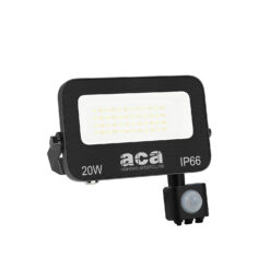 LED Προβολέας 20W Μαύρος με Ανιχνευτή Κίνησης 2000lm CCT 3000/4000/6500K IP66 ACA – N20CCTS