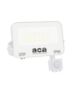 LED Προβολέας 20W Λευκός με Ανιχνευτή Κίνησης 2000lm CCT 3000/4000/6500K IP66 ACA – N20CCTWS