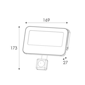 LED Προβολέας 30W Μαύρος με Ανιχνευτή Κίνησης 3000lm CCT 3000/4000/6500K IP66 ACA – N30CCTS