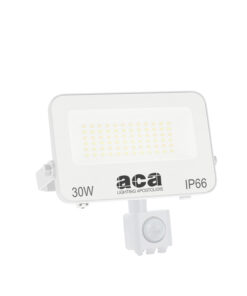 LED Προβολέας 30W Λευκός με Ανιχνευτή Κίνησης 3000lm CCT 3000/4000/6500K IP66 ACA – N30CCTWS