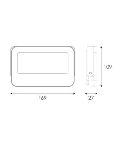 LED Προβολέας 30W ACA Λευκός 120° 3000lm Αδιάβροχος IP66 3000/4000/6000K CCT – N30CCTW