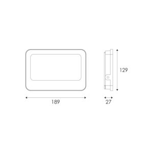 LED Προβολέας 50W ACA Μαύρος 120° 5000lm Αδιάβροχος IP66 3000/4000/6000K CCT – N50CCT