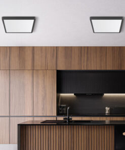 Πλαφονιέρα “Jade” slim 26W CCT Μαύρο 40×40 Braytron – BP07-10481