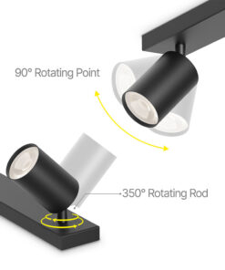 Φωτιστικό οροφής “Beta” με spot 6 x GU10 Μαύρο Braytron – BH04-00861