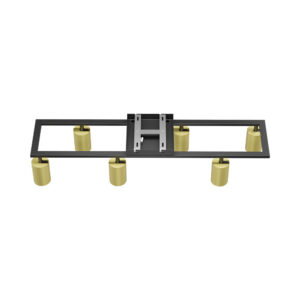 Φωτιστικό οροφής “Beta” με spot 6 x GU10 Μαύρο/Χρυσό Braytron – BH04-00866