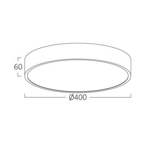 Πλαφονιέρα Blade 30w-36w-40w 3CCT Ø40cm Μαύρη Braytron – BH16-04381