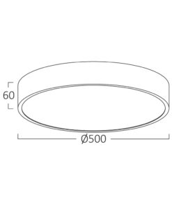Πλαφονιέρα Blade 30w-40w-50w 3CCT Ø50cm Λευκή Braytron – BH16-04480
