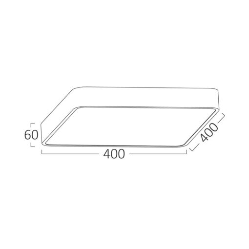 Πλαφονιέρα Blade 30w-36w-40w 3CCT, 40x40x6cm Μαύρη Braytron – BH16-05381