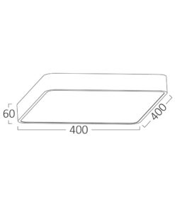 Πλαφονιέρα Blade 30w-36w-40w 3CCT, 40x40x6cm Χρυσή Braytron – BH16-05386