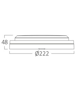 Απλίκα led “Bulkhead” 18w IP65 2020lm CCT, με ανίχνευση κίνησης Μαύρη Braytron – BC18-30781