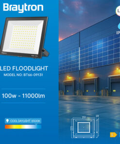 Προβολέας IP65 100W 9000 lm 4000k Braytron – BT66-09131