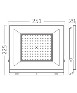 Προβολέας IP65 100W 9000 lm 4000k Braytron – BT66-09131