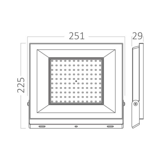 Προβολέας IP65 100W  9000 lm 4000k Braytron – BT66-09131
