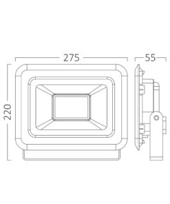 Προβολέας IP65 100w 8500lm 4000k (μαύρος) Braytron – BT60-39111