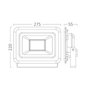 Προβολέας IP65 100w 8500lm 4000k (μαύρος) Braytron – BT60-39111