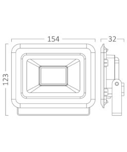 BRY-FLOOD-SF-200W-BLC-6500K-IP65-LED FLOODLIGHT Braytron – BT60-39631