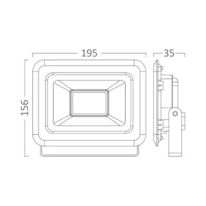 Προβολέας IP65 50w 4200lm 4000k (μαύρος) Braytron – BT60-35011