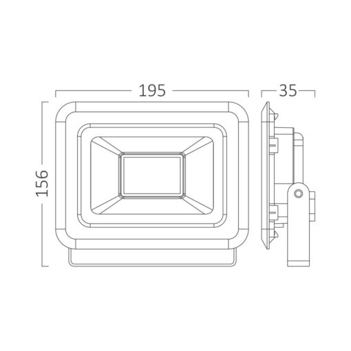Προβολέας IP65 50w 4200lm 6500k (μαύρος) Braytron – BT60-35031