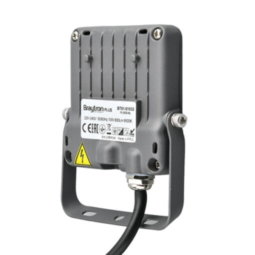 BRY-FLOOD-SL-10W-GRY-6500K-IP65-LED FLOODLIGHT Model: BT61-01032 Braytron – BT61-01032