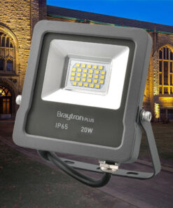 BRY-FLOOD-SL-20W-GRY-3000K-IP65-LED FLOODLIGHT Model: BT61-02002 Braytron – BT61-02002