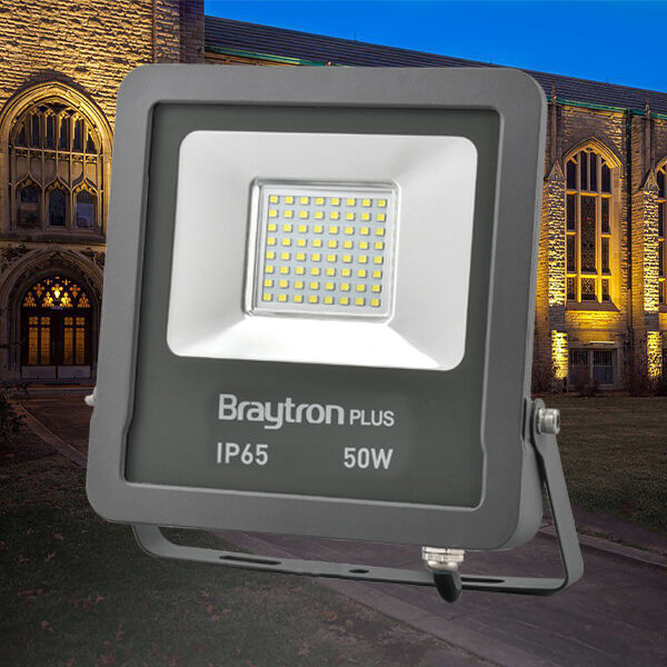 BRY-FLOOD-SL-50W-GRY-3000K-IP65-LED FLOODLIGHT Model: BT61-05002 Braytron – BT61-05002