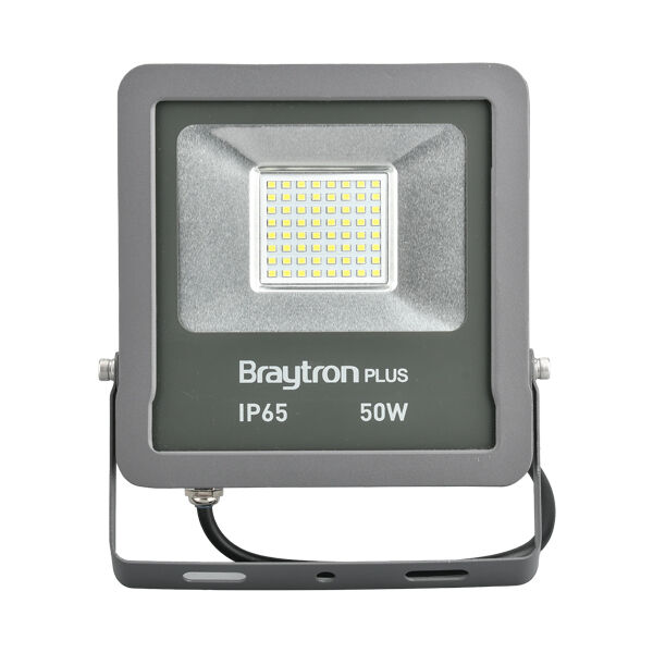 BRY-FLOOD-SL-50W-GRY-3000K-IP65-LED FLOODLIGHT Model: BT61-05002 Braytron – BT61-05002