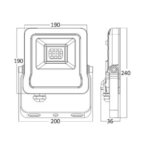 BRY-FLOOD-SL-50W-GRY-4000K-IP65-LED FLOODLIGHT Braytron – BT61-05012