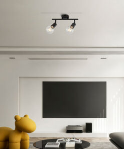 Φωτιστικό οροφής 2 x Ε27 Μαύρο Braytron – BV04-00031