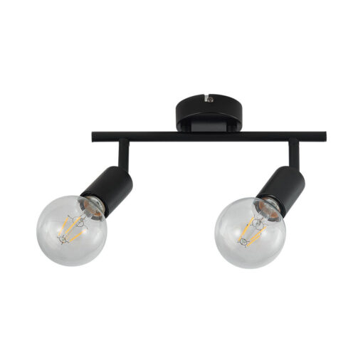 Φωτιστικό οροφής 2 x Ε27 Μαύρο Braytron – BV04-00031