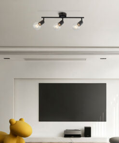 Φωτιστικό οροφής 3 x Ε27 Μαύρο Braytron – BV04-00032