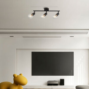 Φωτιστικό οροφής 3 x Ε27 Μαύρο Braytron – BV04-00032