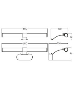 Φωτιστικό καθρέπτου “Lily” IP44 4000k 7w 600lm Λευκό Braytron – BN12-00410