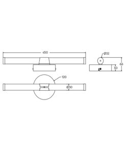 Φωτιστικό καθρέπτου “Lily” IP44 3CCT 7w 600lm Χρυσό Braytron – BN12-00586