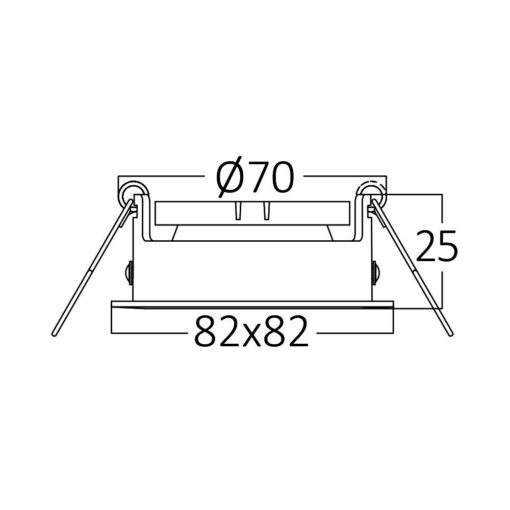 Σποτ “MITTO” Τετράγωνο Nikel GU10 Braytron – BH03-02024