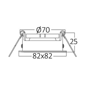 Σποτ “MITTO” Τετράγωνο Λευκό GU10 Braytron – BH03-02020
