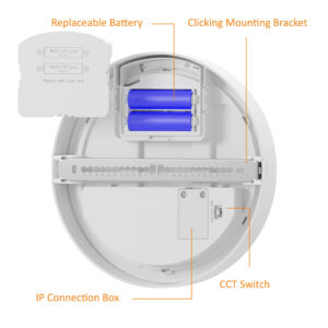 Πλαφονιέρα led “Moon” 18w 3CCT 2000lm IP65 με ανίχνευση κίνησης και ασφαλείας Braytron – BC15-00980